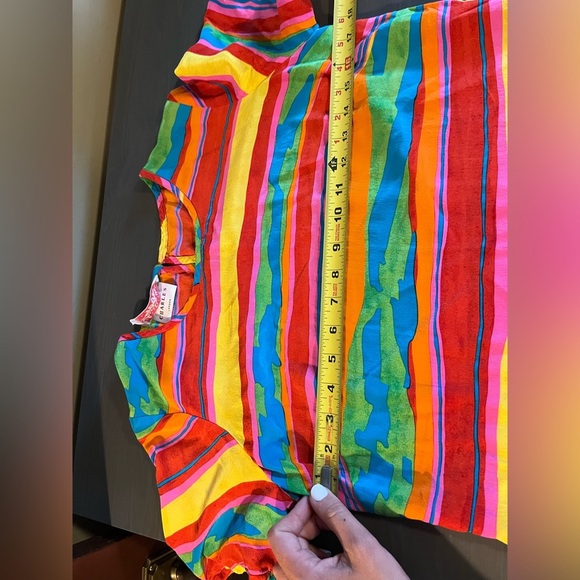 Caroline Charles London Vintage 100% Silk Top & Scarf - Picture 6 of 9